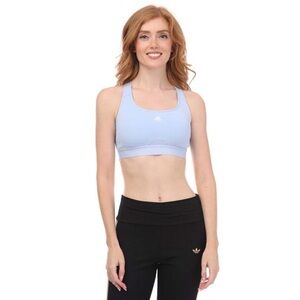 adidas PowerReact Training Medium Support Sports Bra L A/B Halo Blue